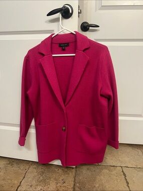 Ann Taylor Bright Fuchsia Knit Blazer